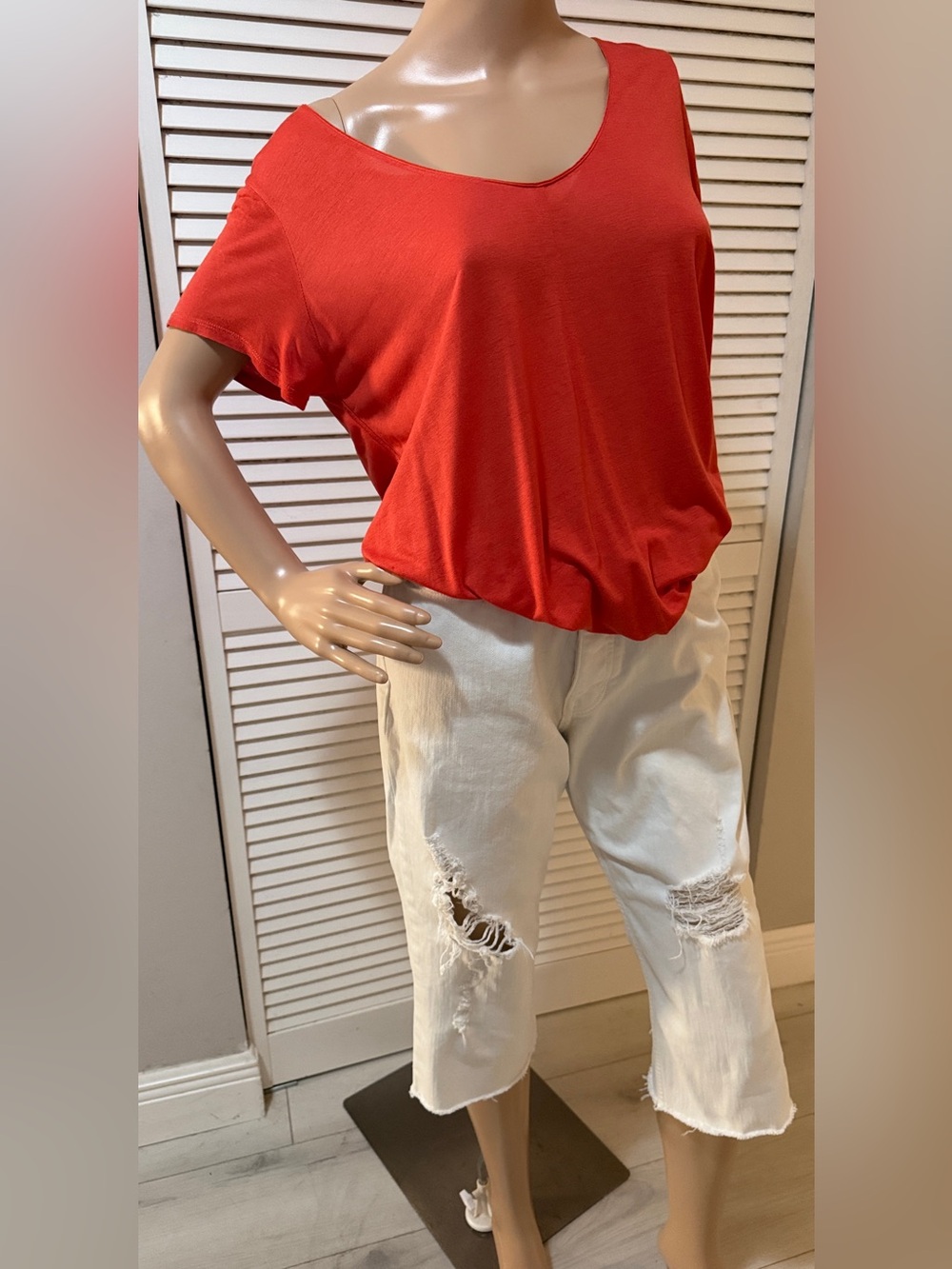 Vince Silk Trim Modal Blend Draped Top Size Medium